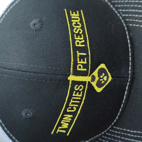 Twin Cities Pet Rescue Embroidered Logo Trucker Mesh Snapback Hat Cap - Picture 2 of 9